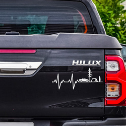 キャンプ　心電図転写ステッカー　ハイラックス HILUX 4枚目の画像