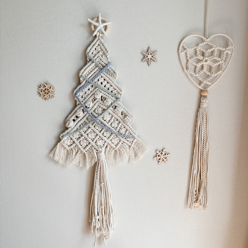 海を感じるクリスマスツリータペストリー↟❅꙳マクラメ