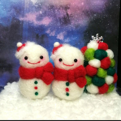 【オーダー受付用】羊毛フェルト 雪だるまストラップ オーダー受付用】羊毛フェルト 雪だるまストラップ オーダー受付用