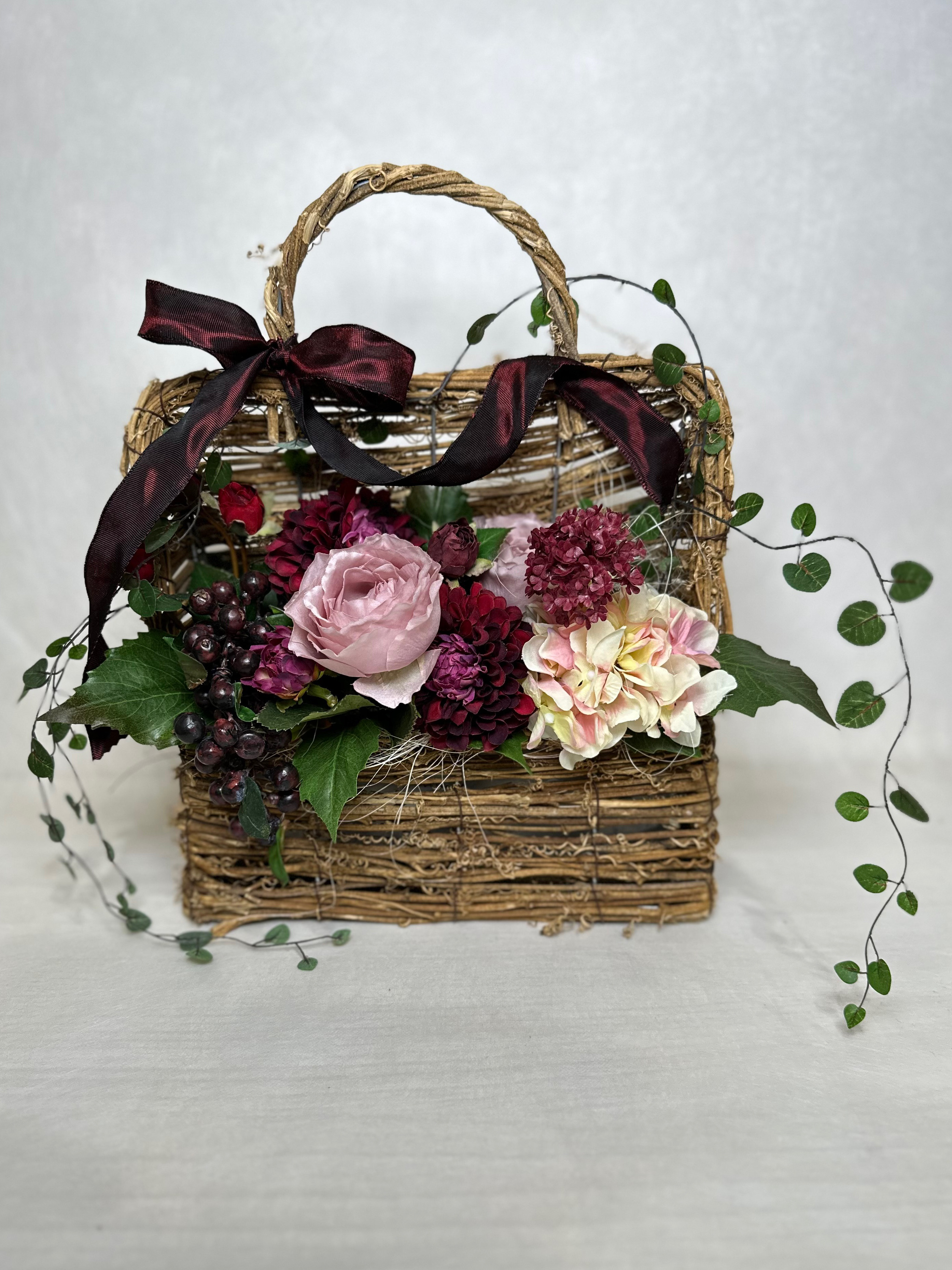 b【大きめインテリア✨】ショッパーズバッグ秋色アレンジ