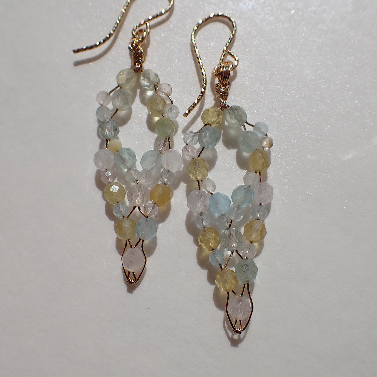 ミックスベリルのピアス