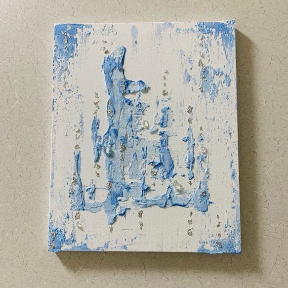 テクスチャーアート】キャンバス ブルー ゴールド 抽象画