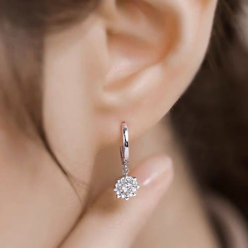 天然ダイヤモンドピアス0.3ct k18 ピアス（フープ） パール