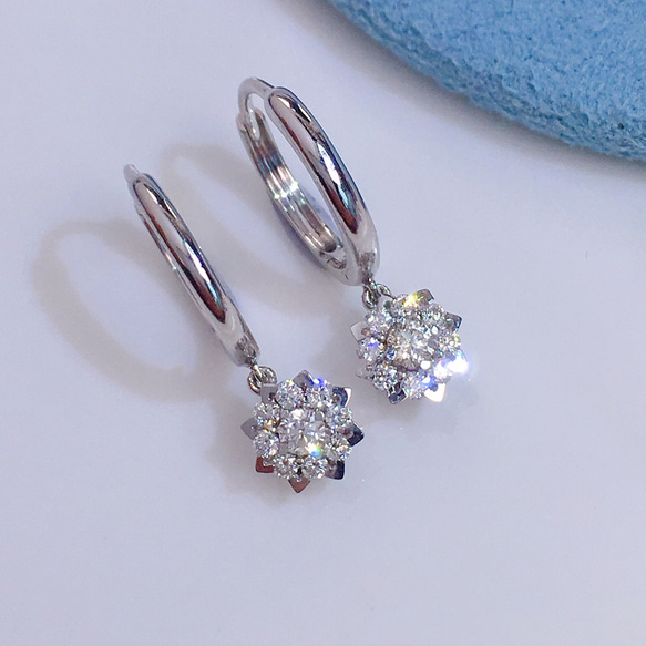 天然ダイヤモンドピアス0.3ct　k18 2枚目の画像