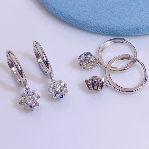 天然ダイヤモンドピアス0.3ct k18 ピアス（フープ） パール