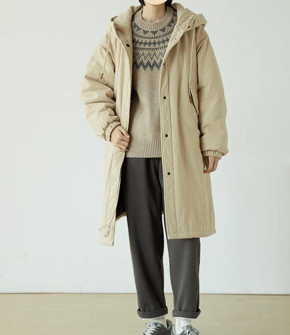 一つの冬越しコート 綿入れの上着 厚手のジャケット コート Aure.洋服 