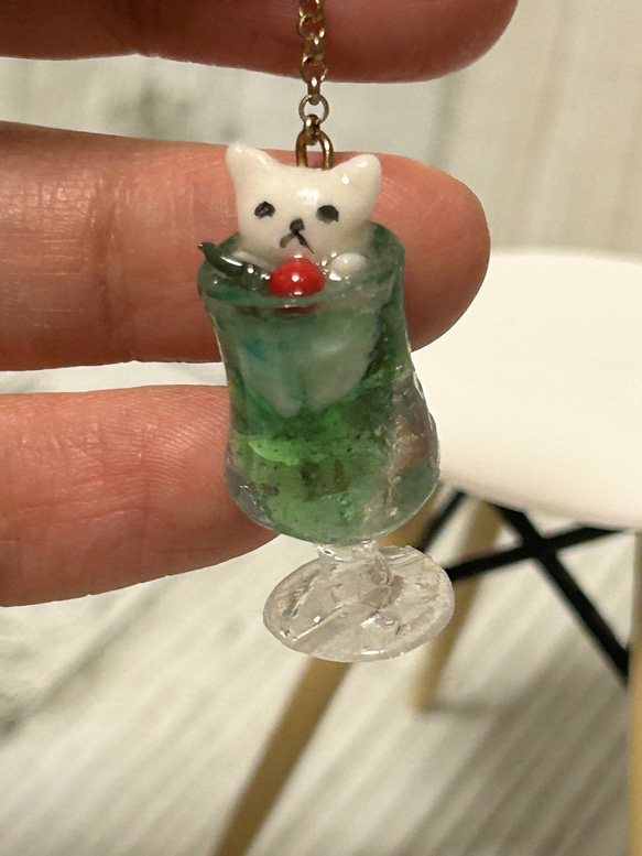 猫ちゃんクリームソーダチャーム その他アクセサリー