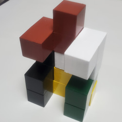 ☆知育玩具■ハンドメイドのニキーチンの「みんなの積み木」大人でも難しい (1辺9cmの立方体) 6枚目の画像