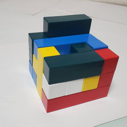 ☆知育玩具■ハンドメイドのニキーチンの「みんなの積み木」大人でも難しい (1辺9cmの立方体) 8枚目の画像