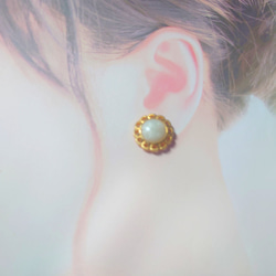 迷你連結花耳環⌇成人可愛，實惠，小號，1 件，金色配件 第8張的照片