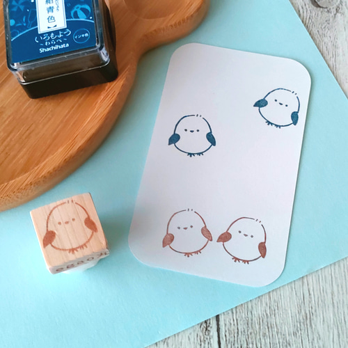 シマエナガ ミニはんこ①』消しゴムはんこ はんこ・スタンプ egao丸