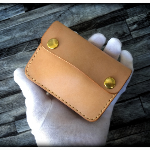ミニトラッカーウォレット　ケース　レザークラフト ハンドメイド　革　財布 栃木レザーを使用したかわいいミニミニトラッカーウォレット【レザー