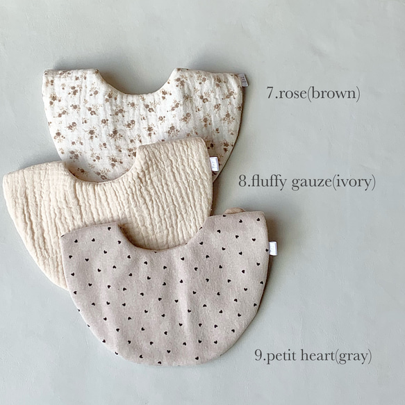 Korean fabric bib ❤︎ 3点セット 4枚目の画像