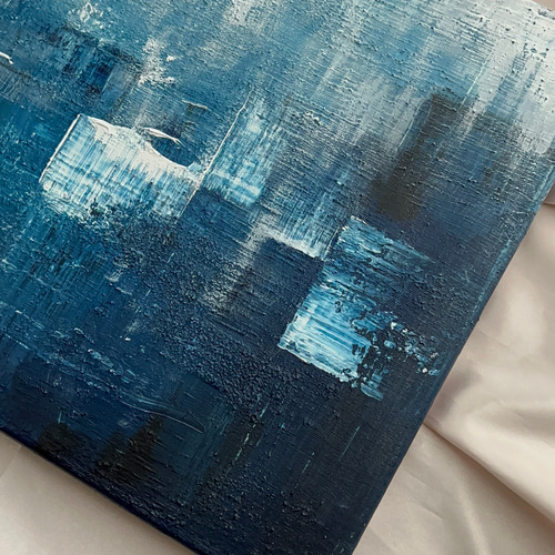 テクスチャーアート　絵画　インテリア　ニュアンス　海外　モダン　抽象画　青　沖縄 d0b6536f46bbc3d4da424fe62c1567