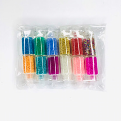 人気パーツ ミニボトル入り レジン ネイルパーツ 封入パーツ　【12本セット】 2枚目の画像