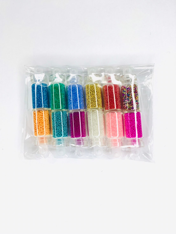 人気パーツ ミニボトル入り レジン ネイルパーツ 封入パーツ　【12本セット】 2枚目の画像