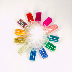 人気パーツ ミニボトル入り レジン ネイルパーツ 封入パーツ　【12本セット】 1枚目の画像