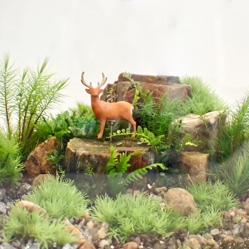プレミアムタイプ！苔テラリウム用フィギュア『鹿』 その他置物
