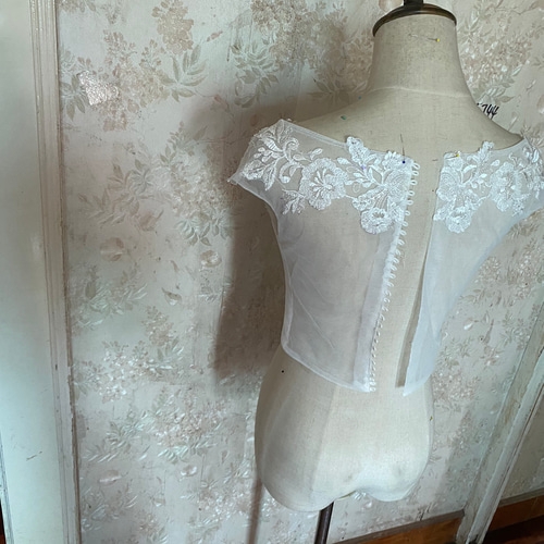 インナーブラウス トップス ウエディングドレス レース フレンチ  