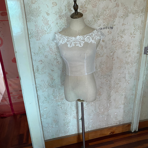 インナーブラウス トップス ウエディングドレス レース フレンチ  