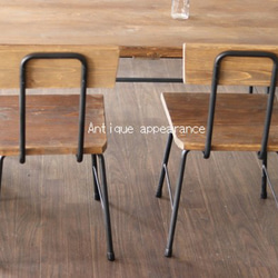 カフェ2脚背中ありイス　椅子 ダイニングテーブル　用　店舗什器 4枚目の画像