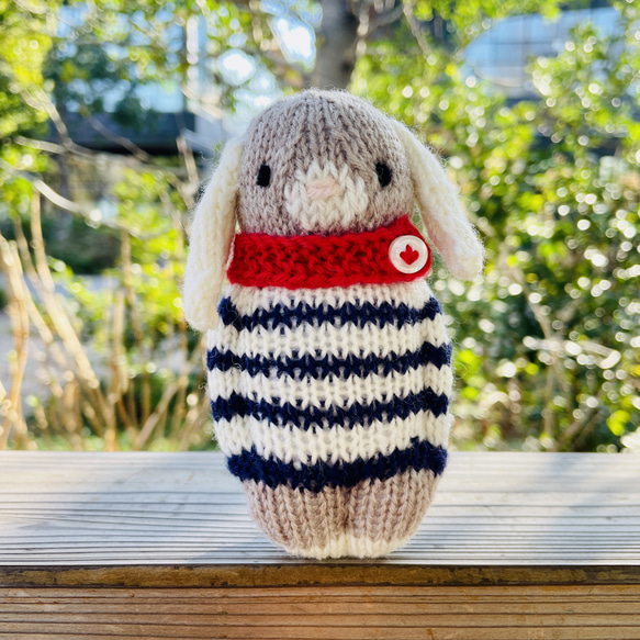 サンタさんになった白いおぱんつをはいたうさぎさんのあみぐるみ サンタさんになった白いおぱんつをはいたうさぎさんのあみぐるみ