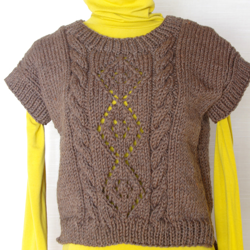 手編レディースベスト 手編みニットベスト ベスト shizuku 通販