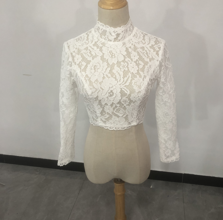 ウエディングドレス ボレロ ハイネック 3D立体レース刺繍 花嫁/ブライズメイド/結婚式/披露宴 8,050円