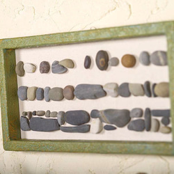 卵石藝術的故事（好朋友）帶框牆壁裝飾卵石藝術卵石藝術 90 第3張的照片