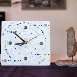 為您的房間添加藝術時鐘！彈珠、桌鐘、掛鐘、玻璃珠、-17 第3張的照片