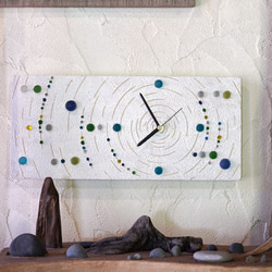 為您的房間添加藝術時鐘！彈珠、桌鐘、掛鐘、玻璃珠、-15 第5張的照片
