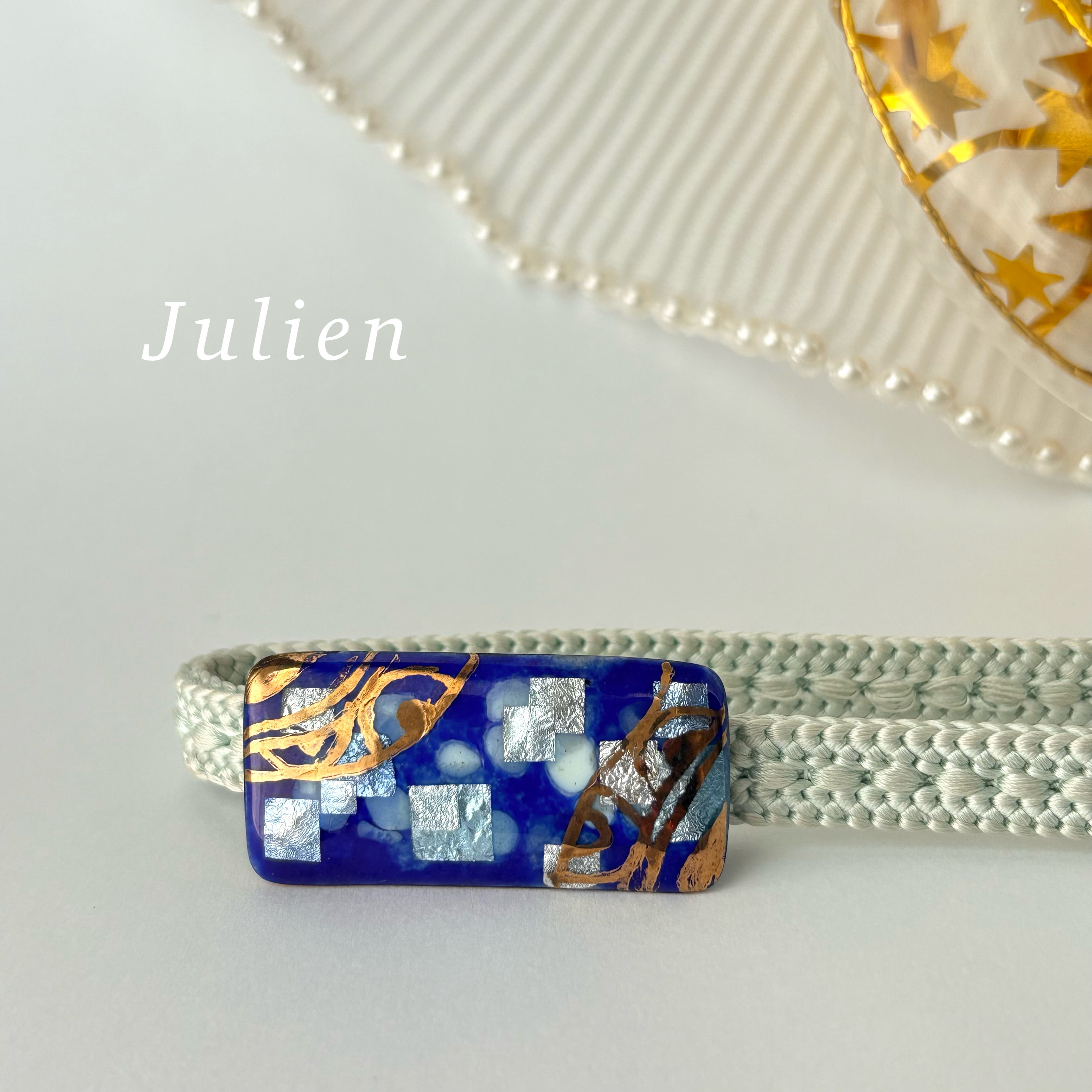 七宝焼き帯留め (384)