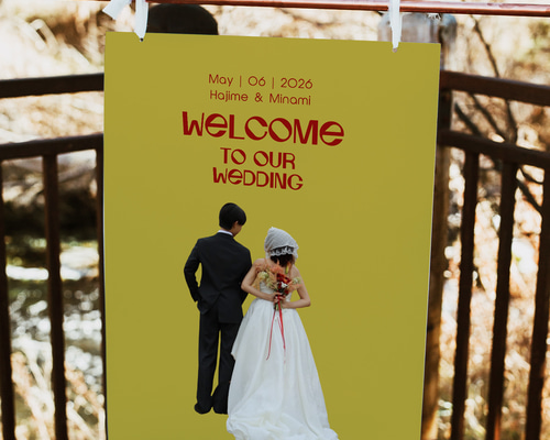 ウェルカムボード 結婚式 ウェルカムスペース レトロ 映画風 ヴィンテージ映画ポスター風 おしゃれ 写真ウェルカムボード