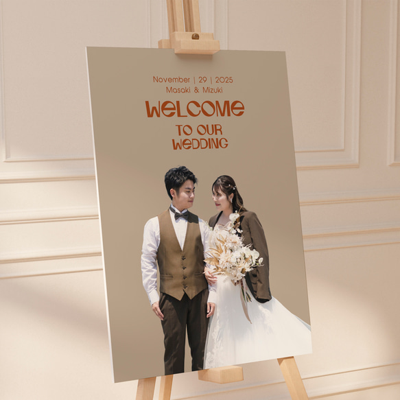 ヴィンテージ映画ポスター風 おしゃれ 写真ウェルカムボード