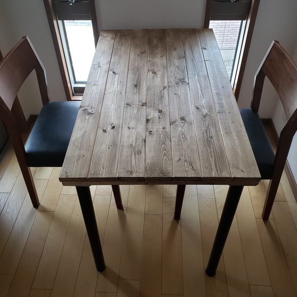 アンティークダイニングテーブル　110×70×71.5   ウッド&アイアン 楽天市場】【オーダーサイズ注文可能】アイアン ウッド ワーク