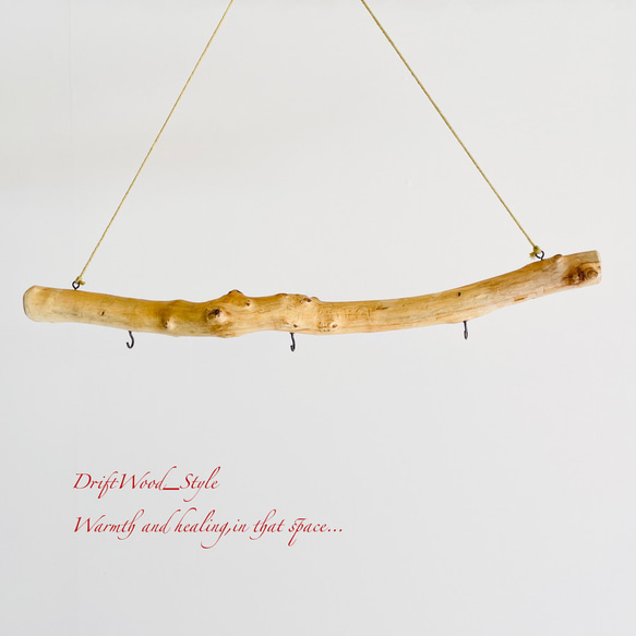 流木インテリア 無骨でコブのある天然流木のハンガーフック 流木ハンガー ハンギング ウォールデコ 北欧 N225 6枚目の画像