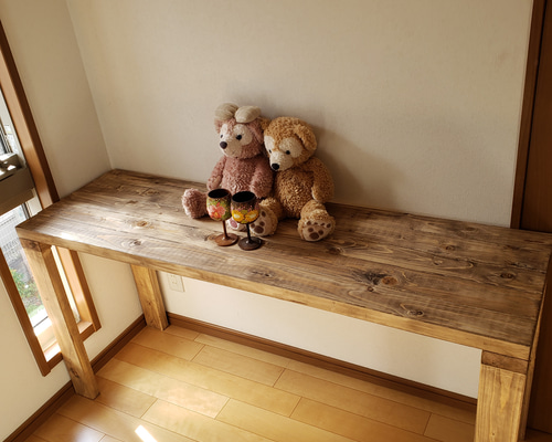 ジャコビーン カウンターテーブル 椅子二脚セット アンティーク