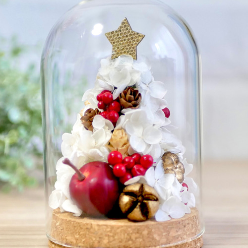 商品名【華】Xmas！♥真っ赤なポインセチアとローズのスワッグ