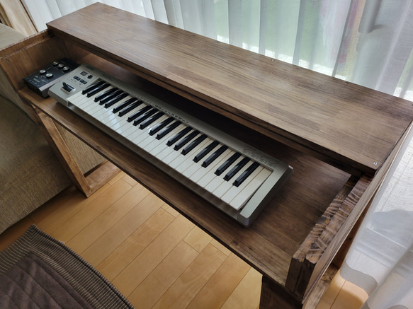 DTMデスク　S-140-45 PA DTMステーション 　シンセサイザー　木材 DTMデスク F-140-45 バンド メイド 打ち込みシンセサイザー キーボード