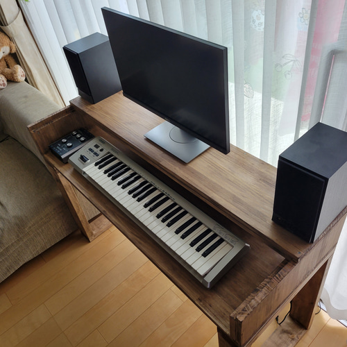 DTMデスク　S140-45(300)アンティーク　ウォールナット仕上げ　木製 DTMデスク S140-45 DAW スライドテーブル(300) ダイニングテーブル 森