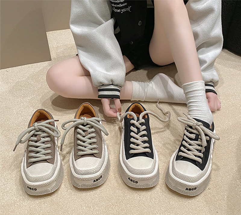 レディース·快適厚底個性スニーカー魅力·軽くてさっと履ける·ゆったり幅広·サイズ調整無料 2カラー  №2310-3