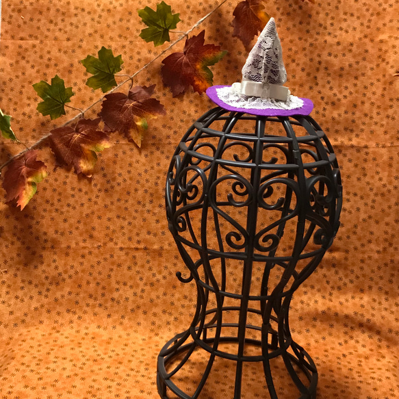【パッチン留め】魔女のとんがり帽子紫ｆ 8枚目の画像