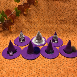 【パッチン留め】魔女のとんがり帽子紫ｆ 11枚目の画像