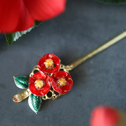 椿のかんざし 【11月誕生月の花】 かんざし 発送まで25日✴︎ちくわ 