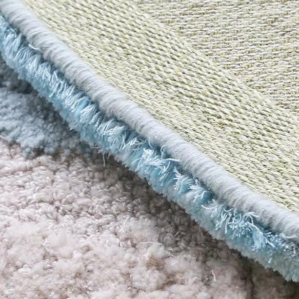 【受注制作】手織りニュージーランドウールカーペット ハンドメイドカシミアウール絨毯 手編ラグ マット モルディブビーチ 10枚目の画像