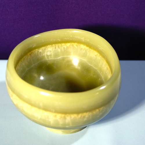 石の器 抹茶茶碗 『盛夏Ⅱ』 花器 自然石オニックスを使った彫刻作品