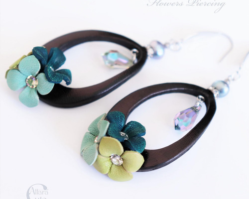 本革ピアス【№A275】 ピアス（フック・チェーン） Attara Cute 通販