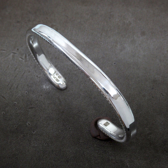 Silver 925 手彫り一点物 バングル 31 ブレス 手彫り 彫金 スタンプ 