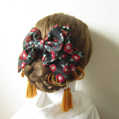 ご確認用になります。金襴リボン髪飾り製作ドールお着物桜が