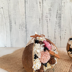 【ドライフラワーアレンジ】ブッタナッツMのアレンジ・・各種お祝いの贈り物、誕生日・ブライダル 2枚目の画像